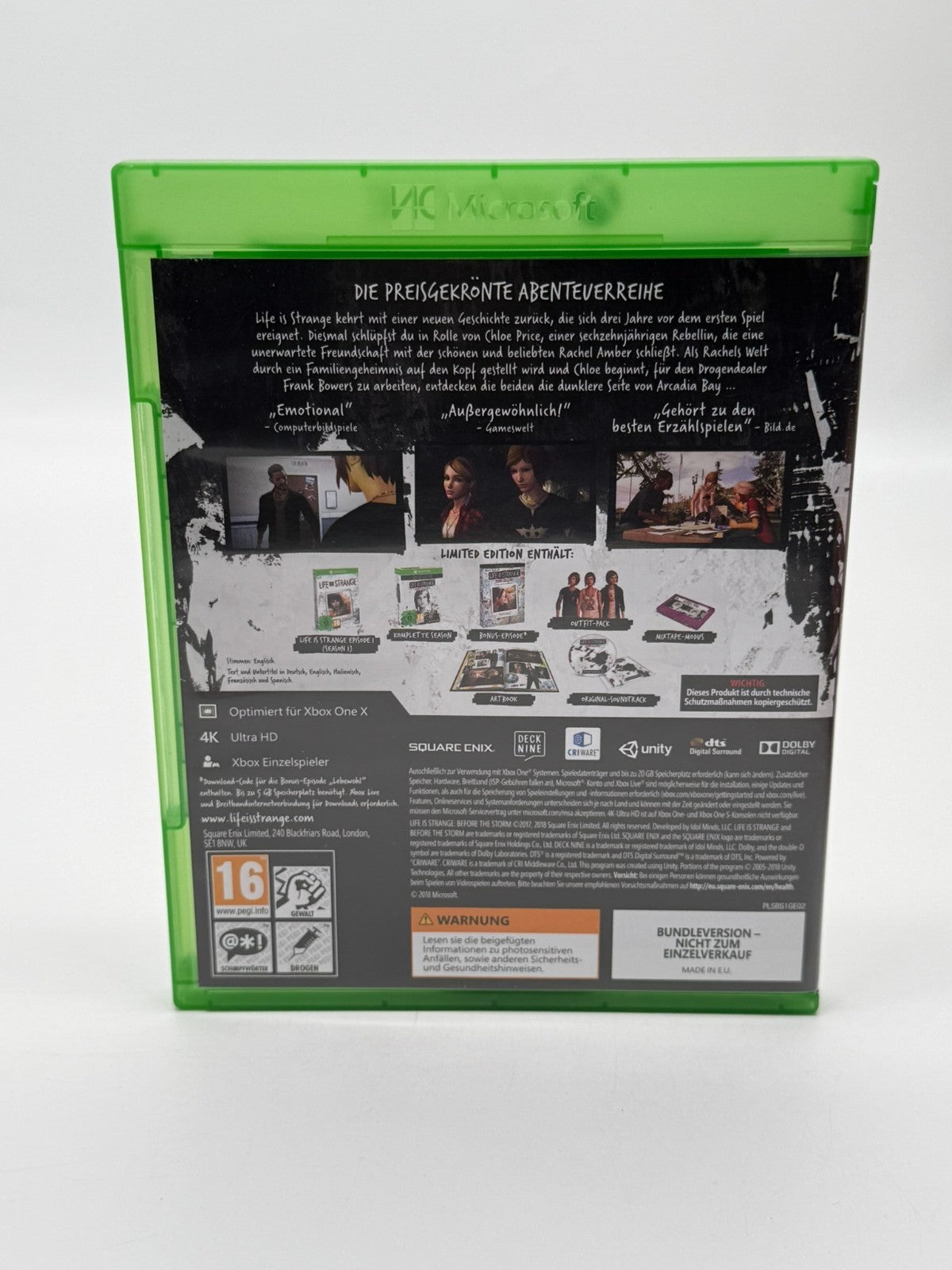 Life Is Strange Before The Storm Limited Edition Microsoft XBox One Très bon CIB