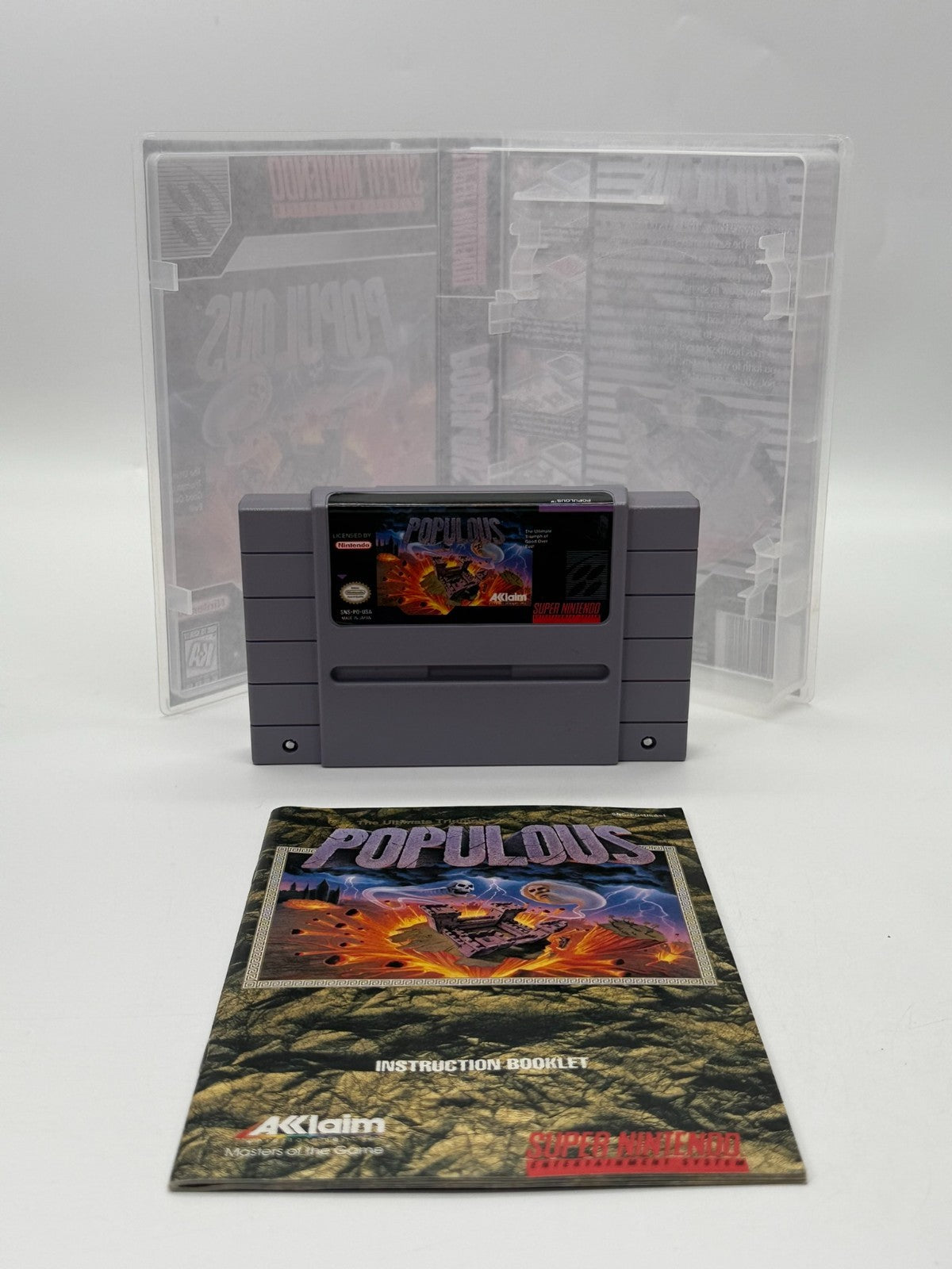 Populous Super Nintendo SNES NTSC-U/C guter - Sehr guter Zustand