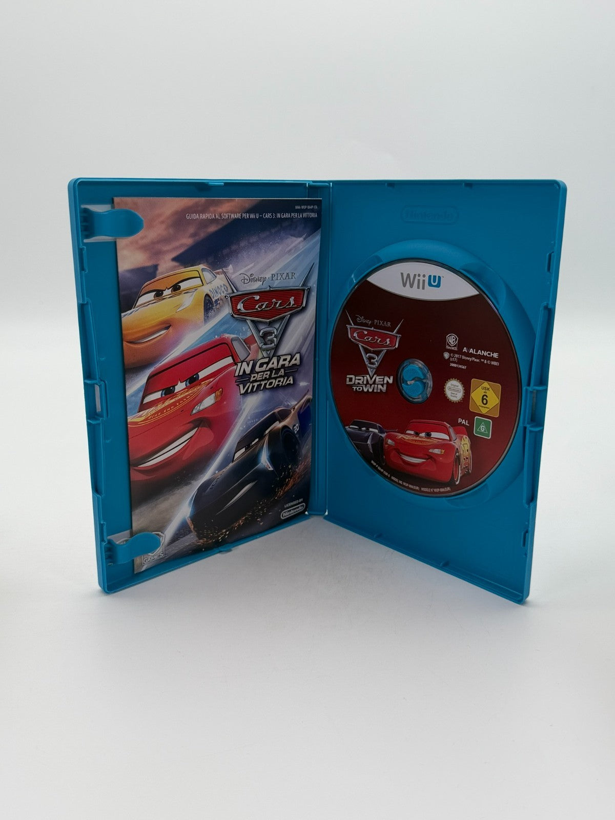 Disney Pixar Cars 3 Nintendo Wii U IT VERSION Sehr guter Zustand CIB OVP