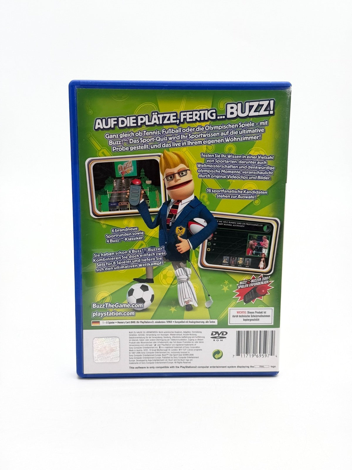 Buzz Das Sport Quiz Sony Playstation 2 Sehr guter Zustand CIB OVP