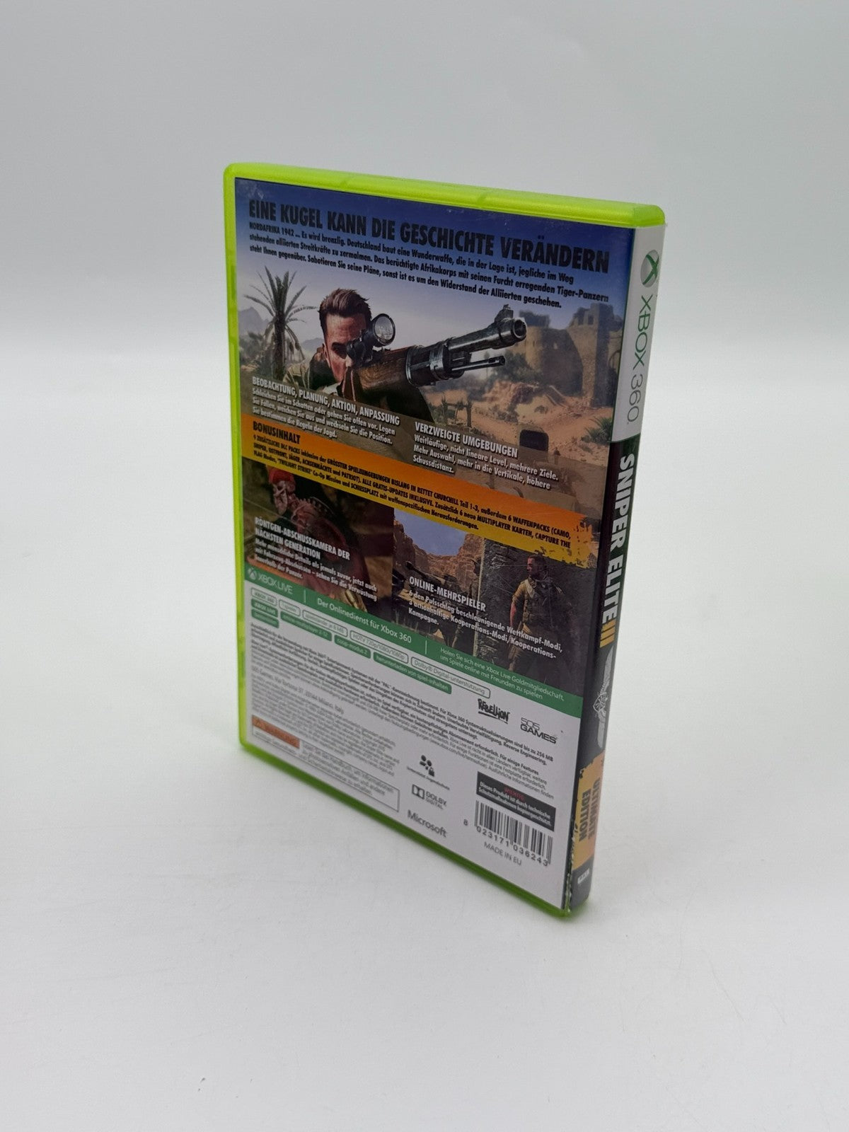 Sniper Elite III Ultimate Edition Microsoft XBox 360 guter Zustand CIB OVP