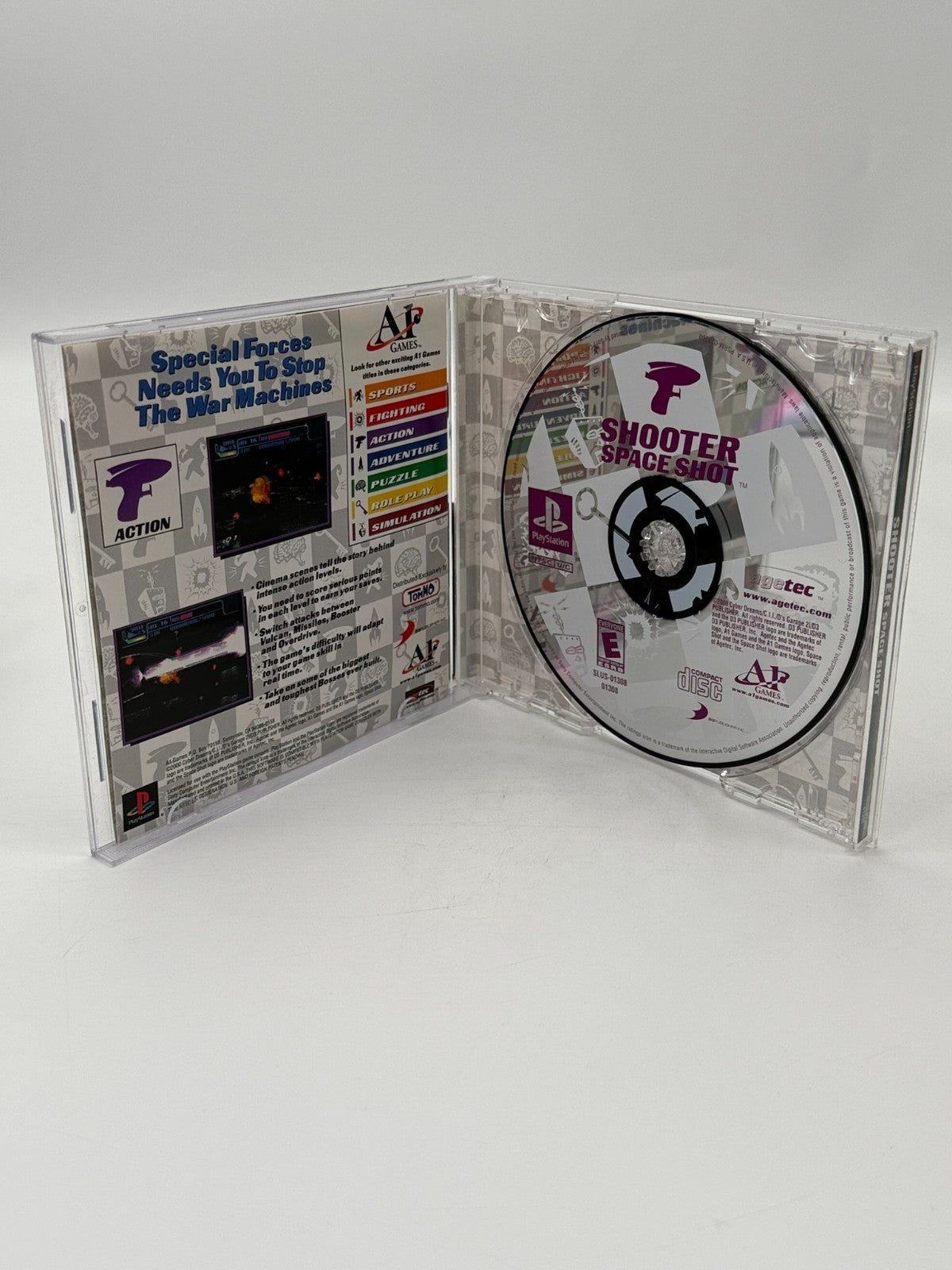 Shooter Space Shot Sony Playstation 1 NTSC-U/C bon état CIB Boîte et manuel