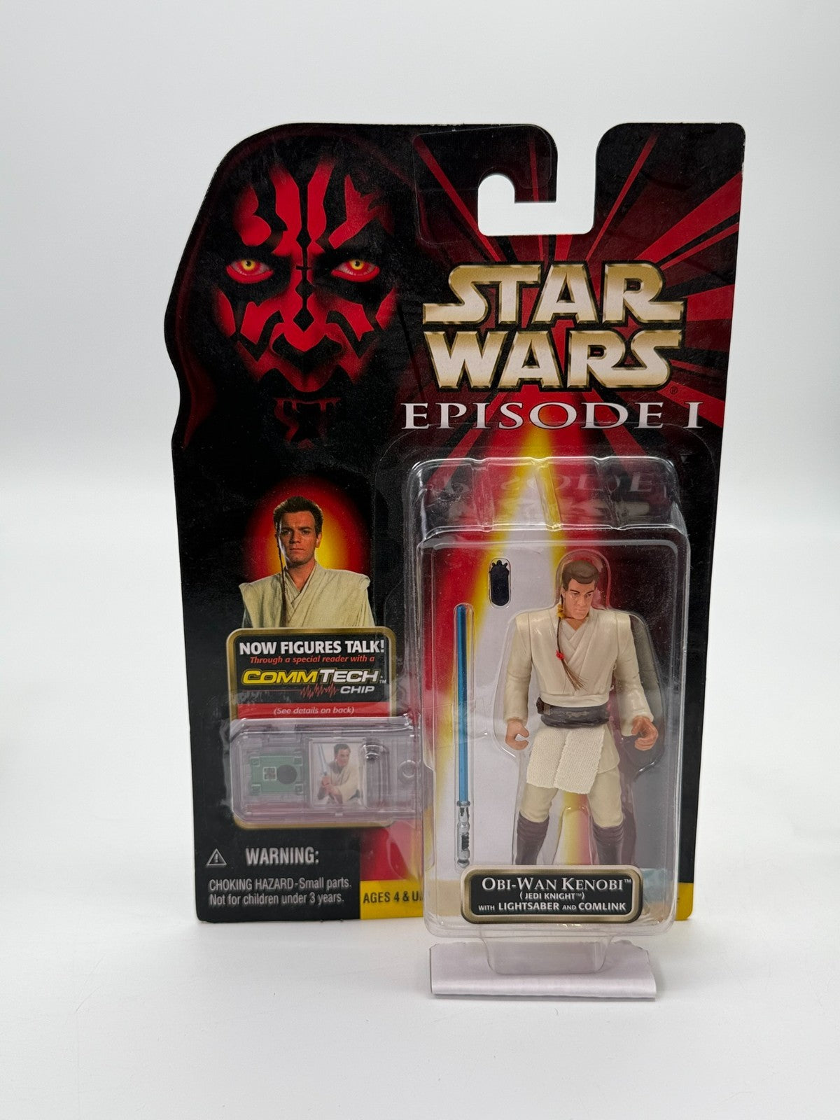 Star Wars Épisode 1 Obi-Wan Kenobi avec sabre laser et comlink Neuf Non ouvert