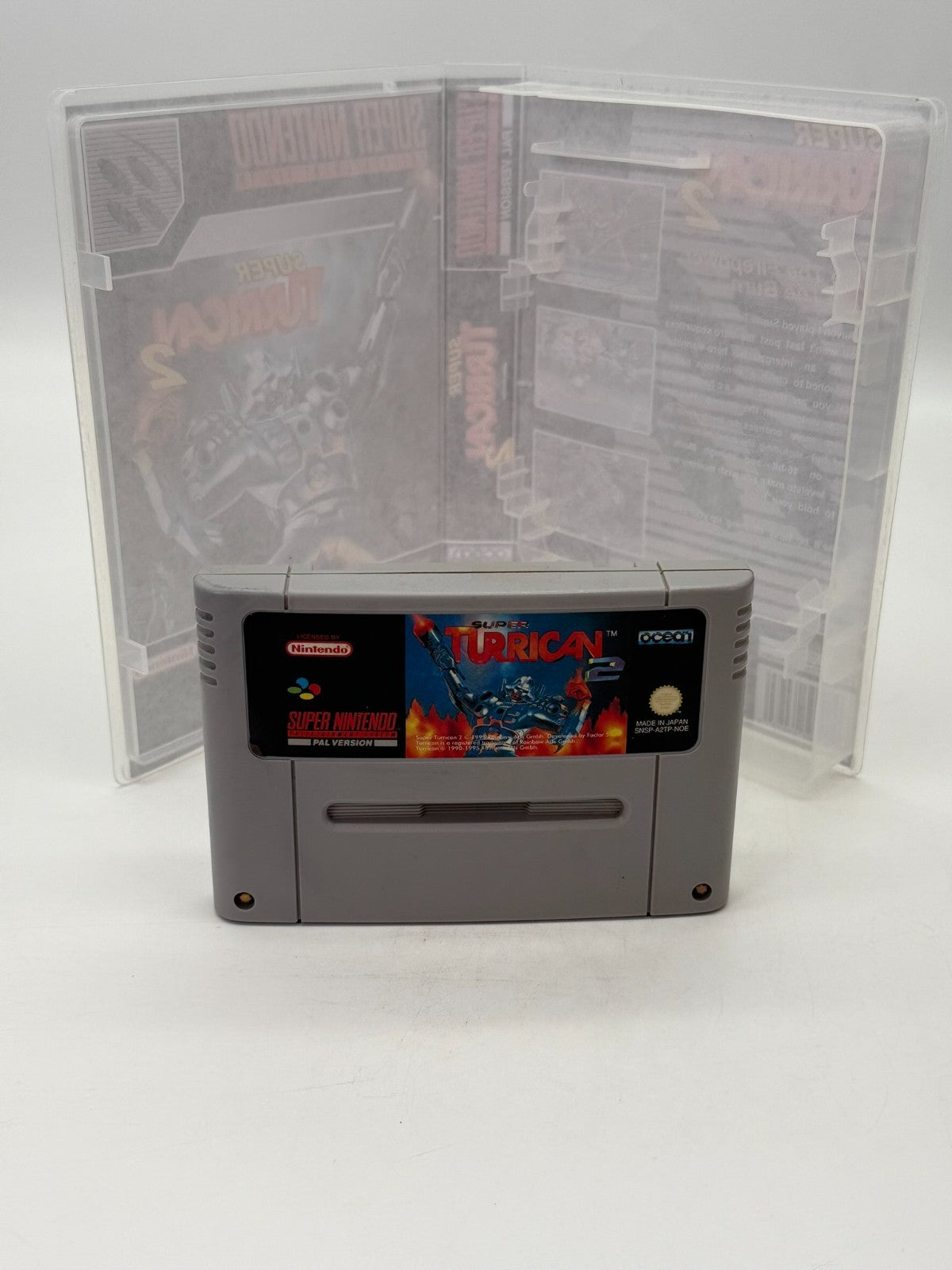 Super Turrican 2 Super Nintendo SNES PAL good condition Cartridge + Protective Sleeve