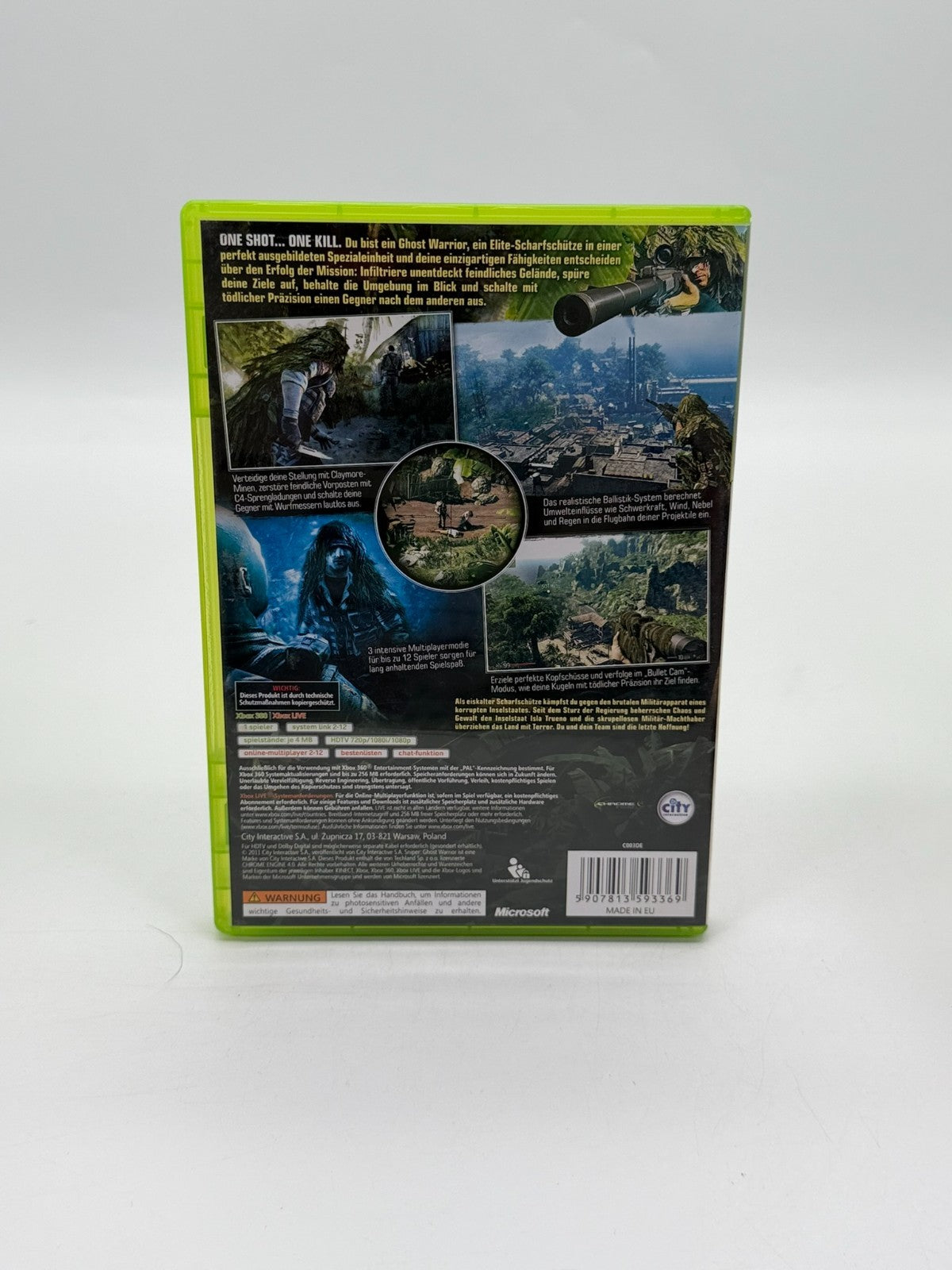 Sniper Ghost Warrior Microsoft XBox 360 Good Condition CIB OVP