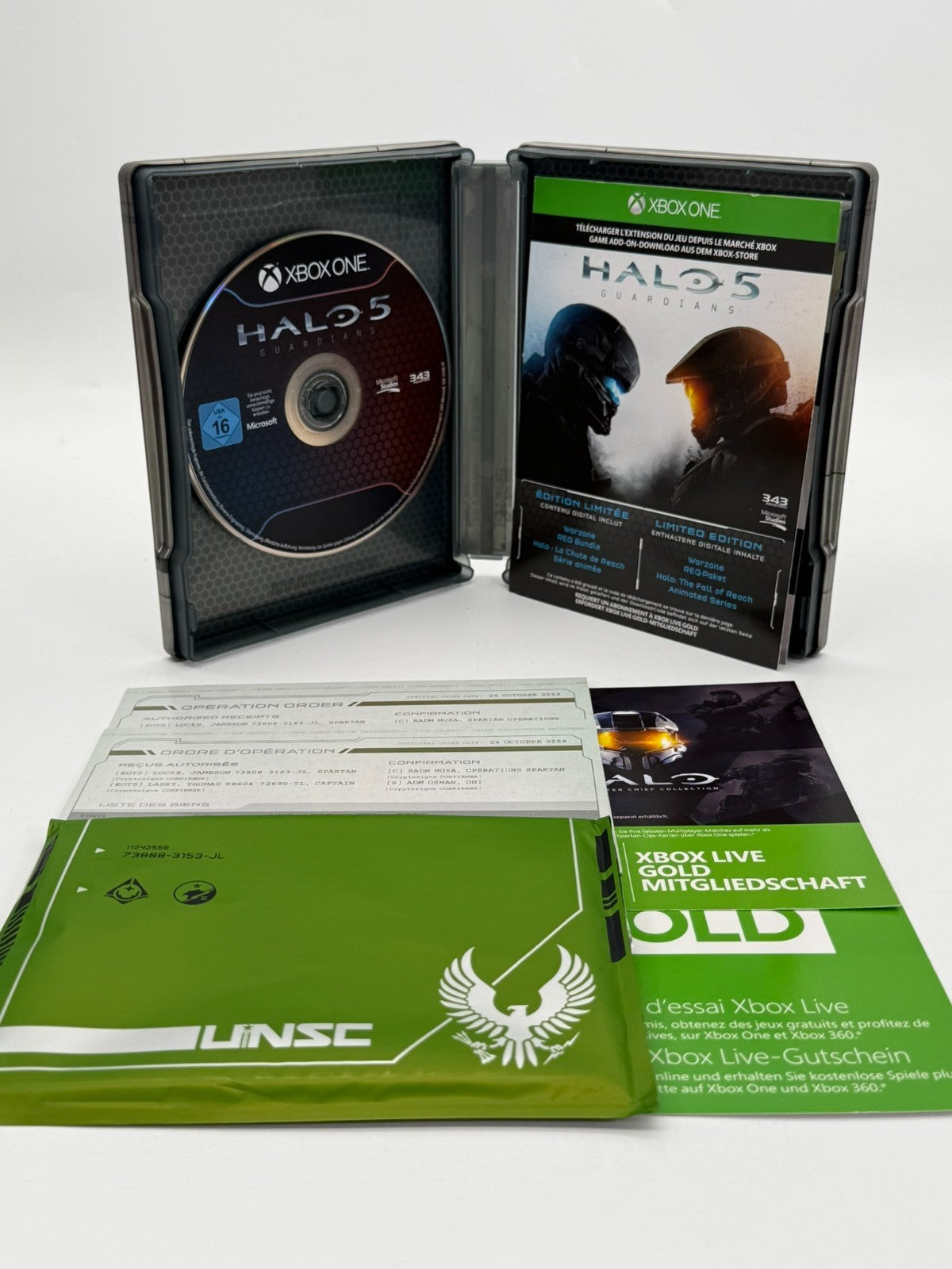 Halo 5 Guardians Limited Edition Steelbook Microsoft Xbox One with Game