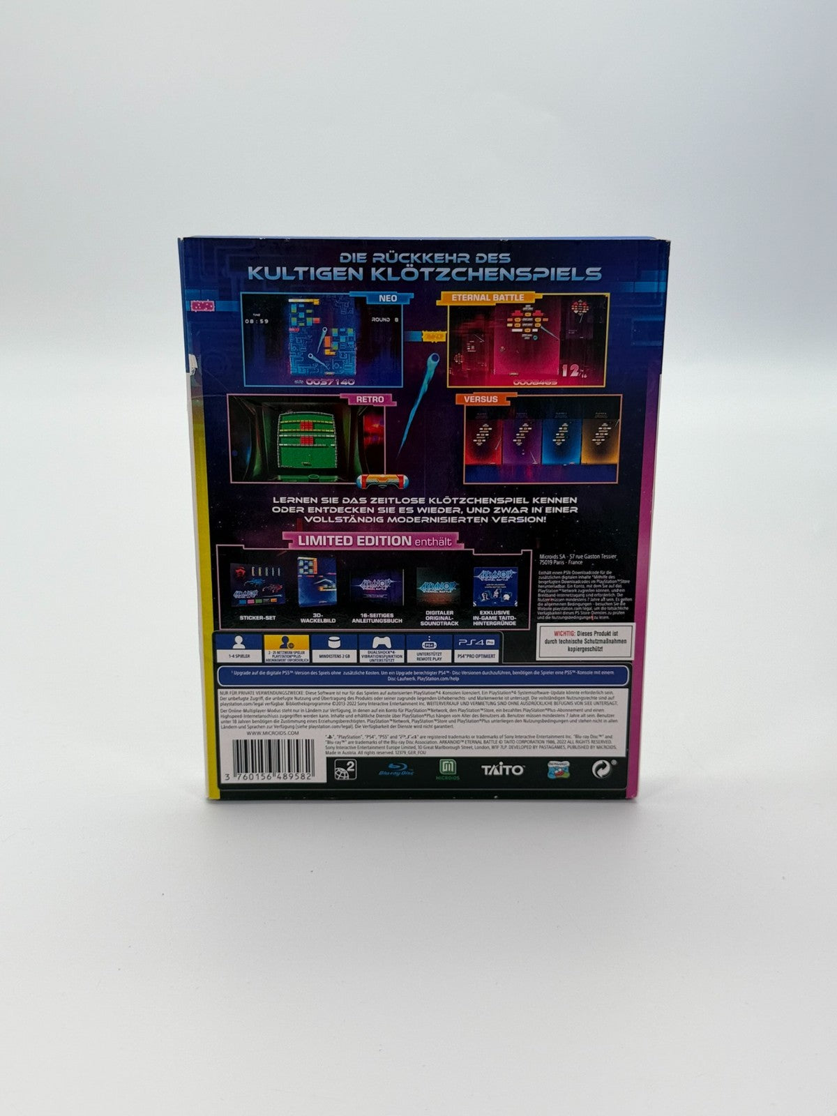 Arkanoid Eternal Battle Limited Edition Sony PlayStation 4 Very Good CIB OVP