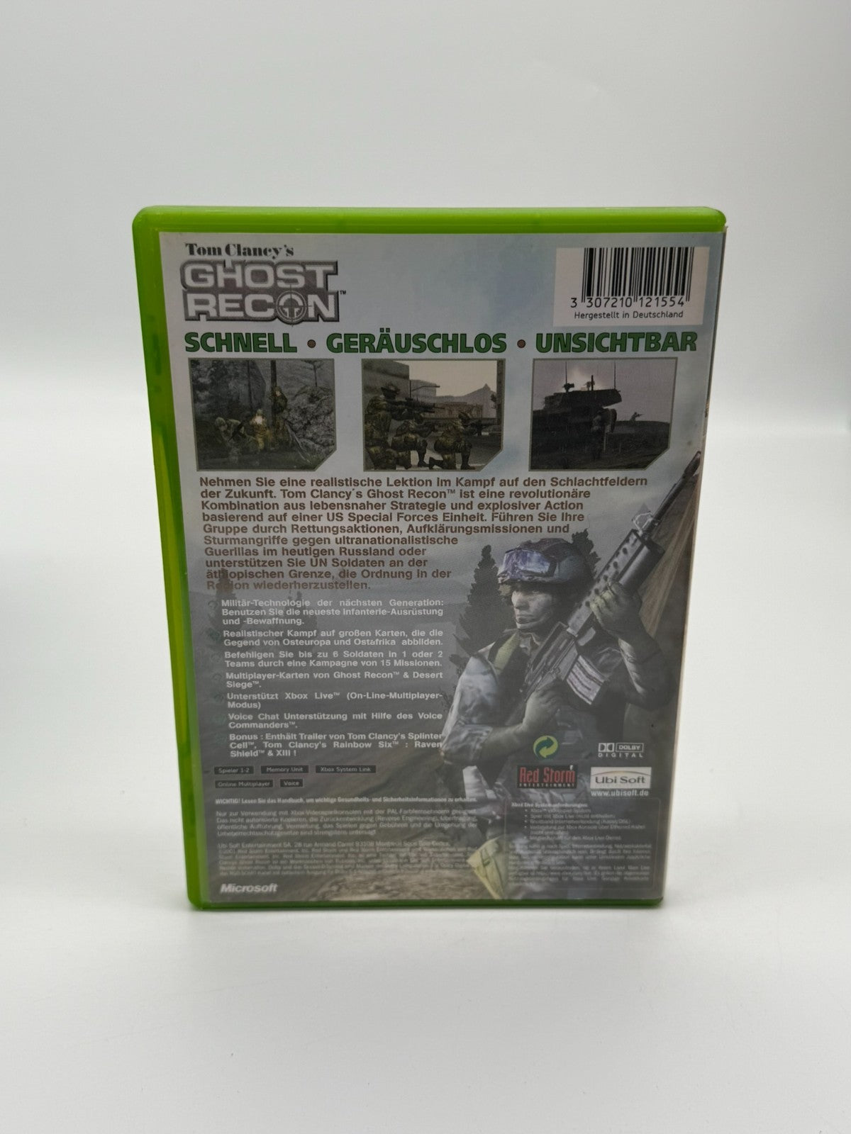 Tom Clancy's Ghost Recon Microsoft Xbox Classic good condition CIB OVP