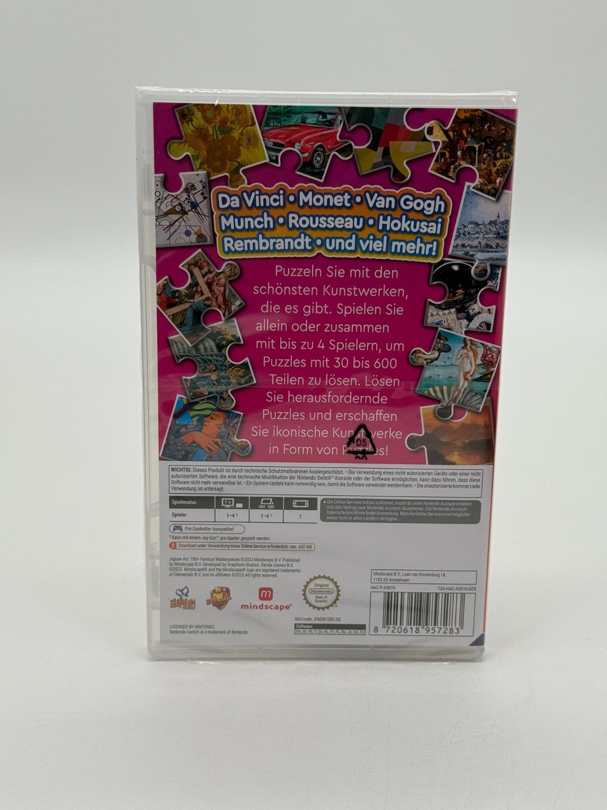 Jigsaw Art: 100+ Famous Masterpieces Nintendo Switch Factory Sealed CIB NIB