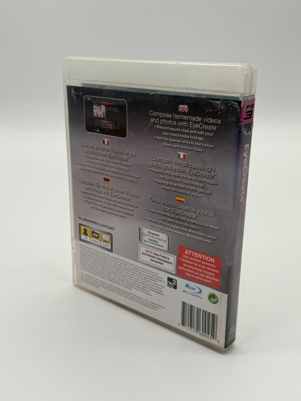 EyeCreate Sony Playstation 3 guter Zustand CIB OVP