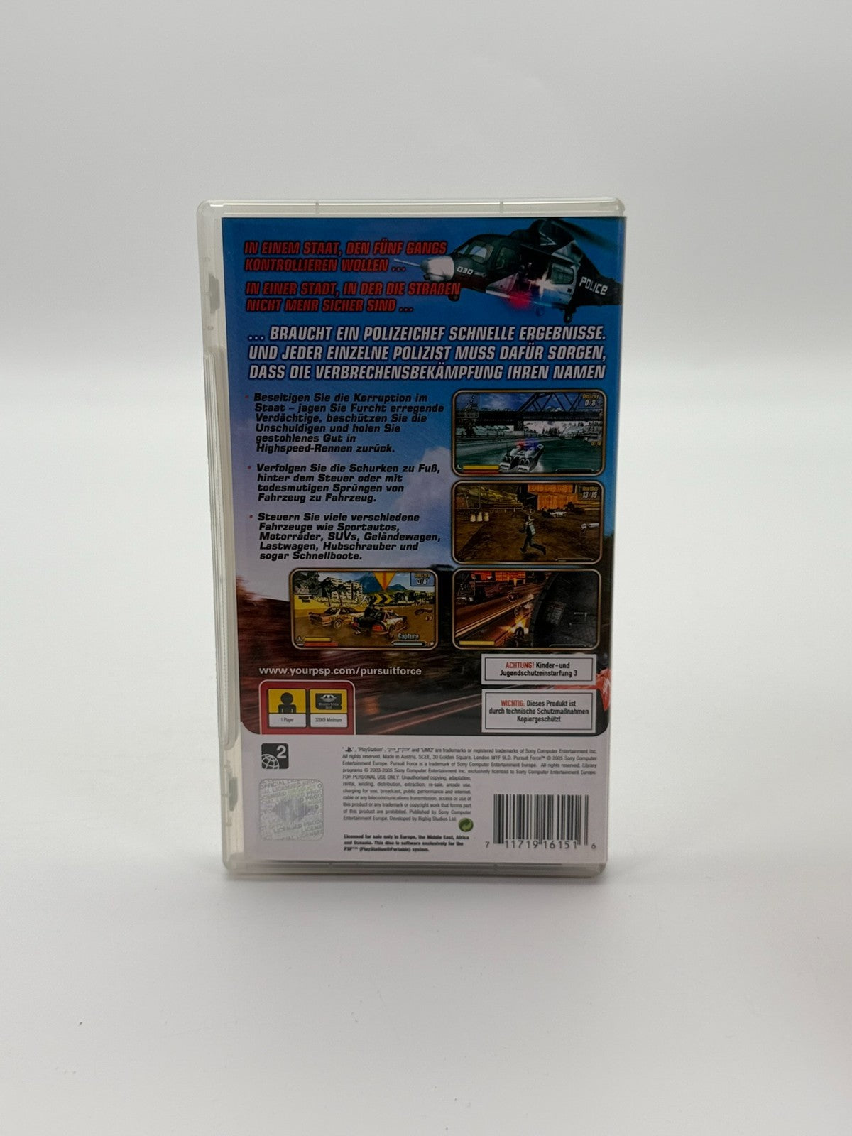 Pursuit Force Sony PSP Sehr guter Zustand CIB OVP