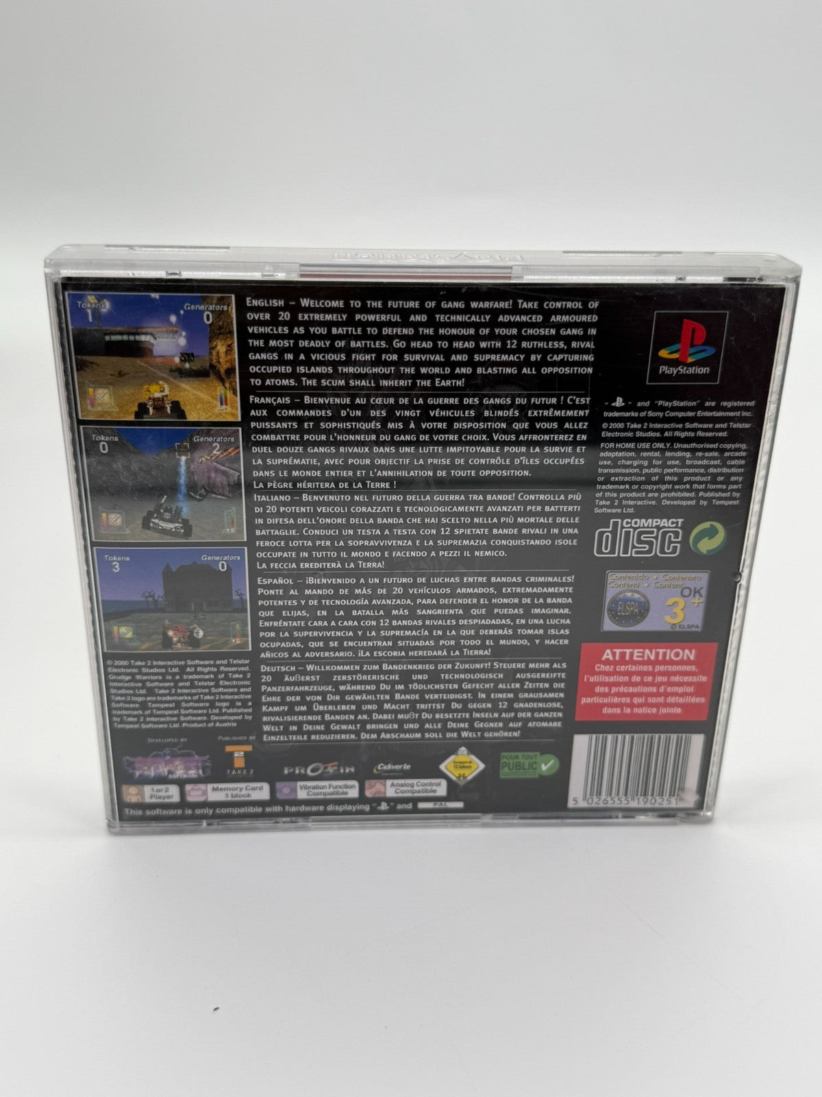 Grudge Warriors Sony Playstation 1 guter Zustand CIB OVP