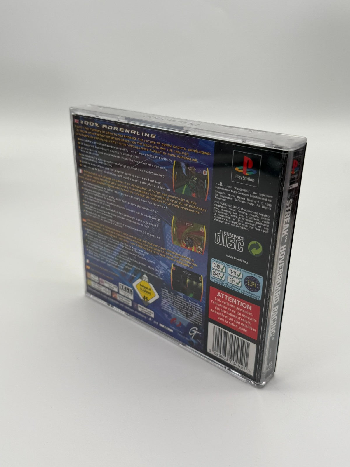Streak Hoverboard Racing Sony Playstation 1 bon état CIB OVP