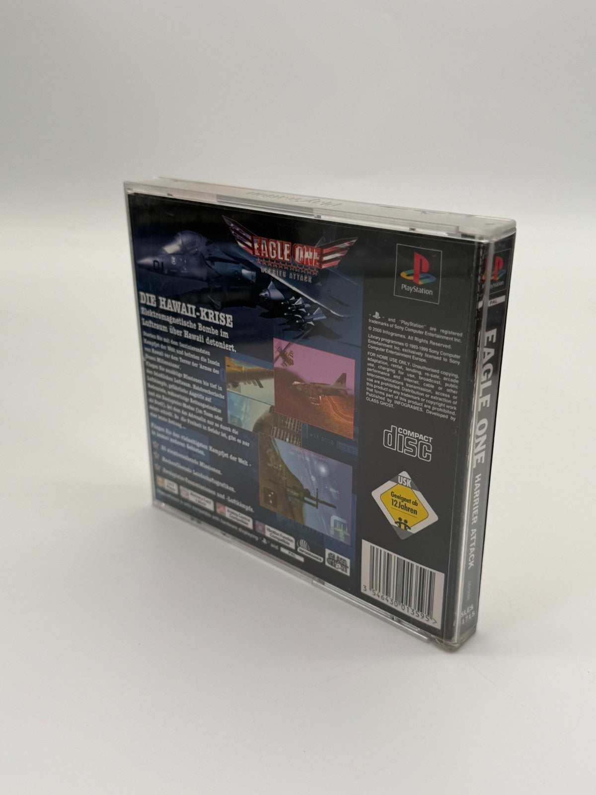 Eagle One Harrier Attack Sony Playstation 1 bon état boîte d'origine