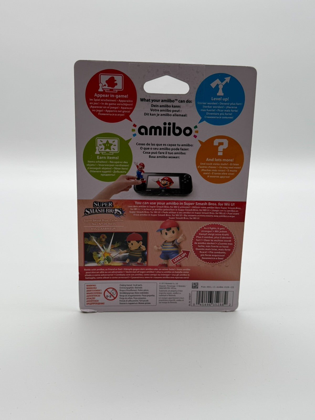 Super Smash Bros. Ness No. 34 Amiibo 3DS Wii U Switch Neuf et inutilisé