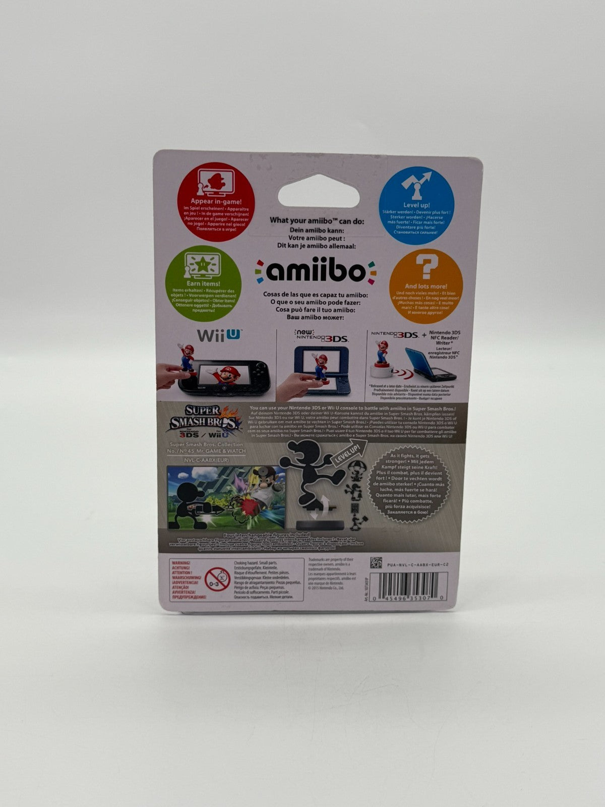 Super Smash Bros. Mr. Game & Watch Amiibo Scellé Neuf & Jamais Utilisé CIB OVP
