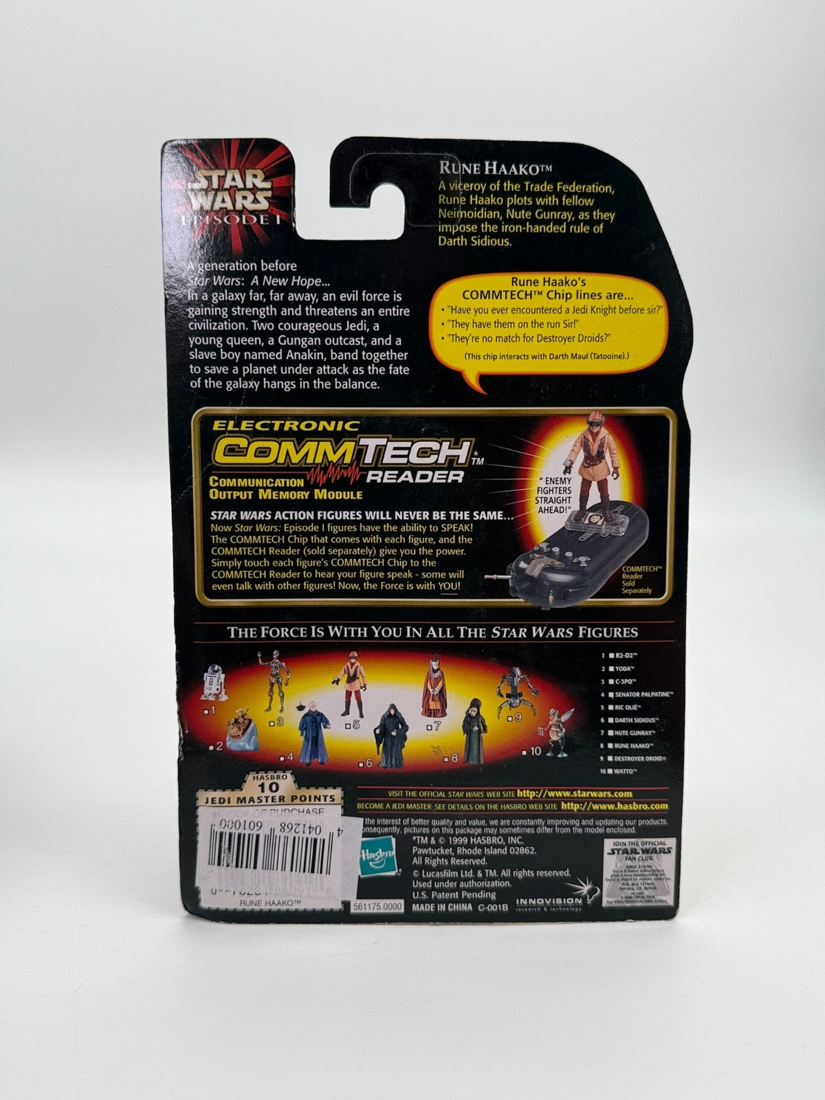 Star Wars Episode 1 Rune Haako Neuf Non ouvert Comm Tech Chip