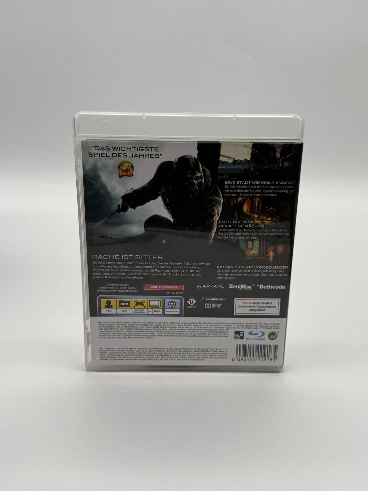 Dishonored La Masque de Zorn Sony PlayStation 3 Très bon état CIB OVP