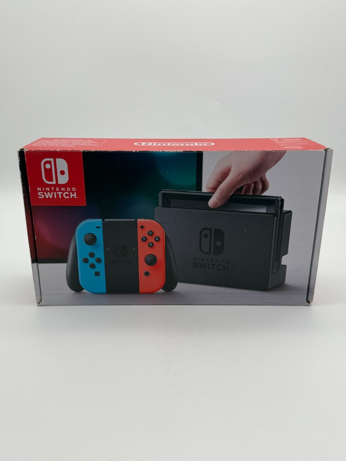 Nintendo Switch V1 Console Green Red Good Condition with Original Packaging