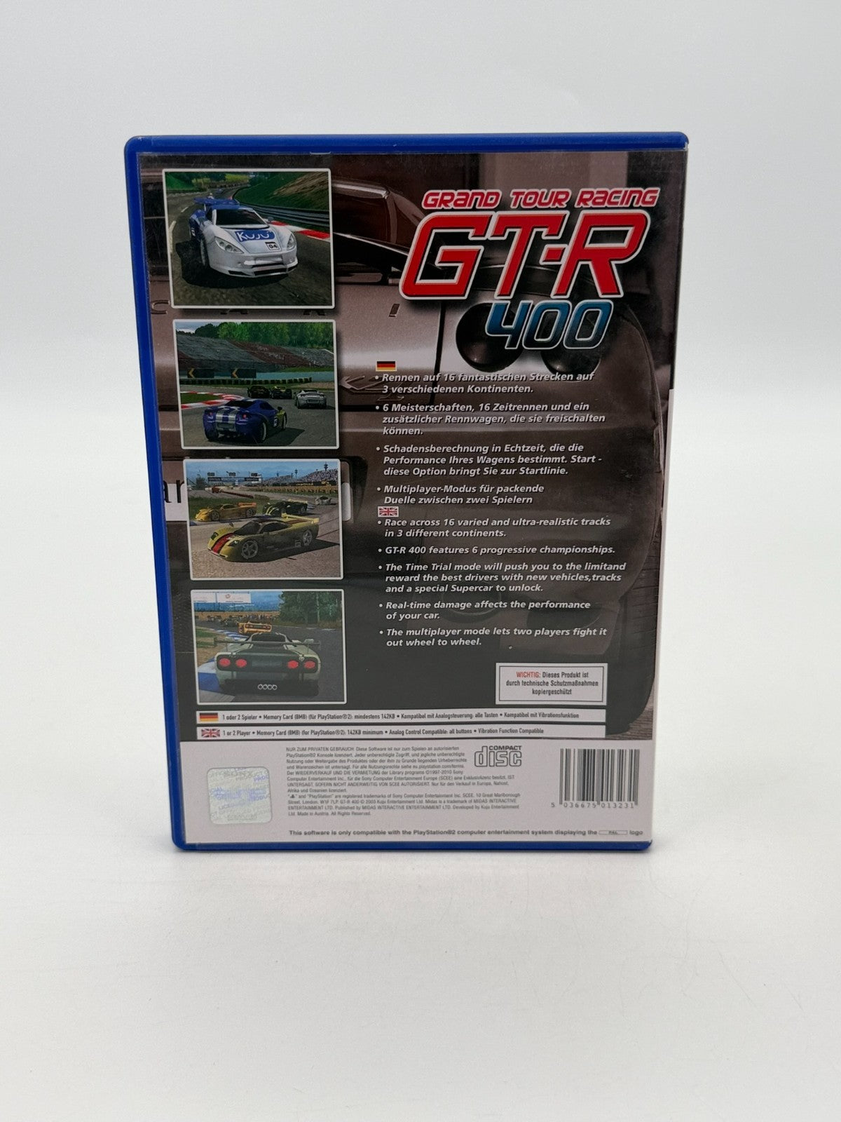 Grand Tour Racing GT-R 400 Sony Playstation 2 guter Zustand CIB OVP