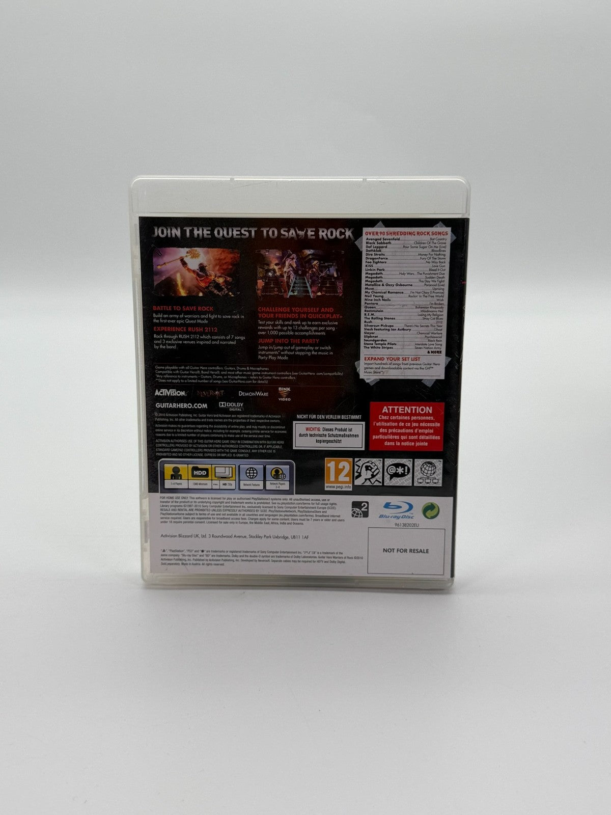 Guitar Hero Warriors of Rock Sony Playstation 3 Sehr guter Zustand CIB OVP