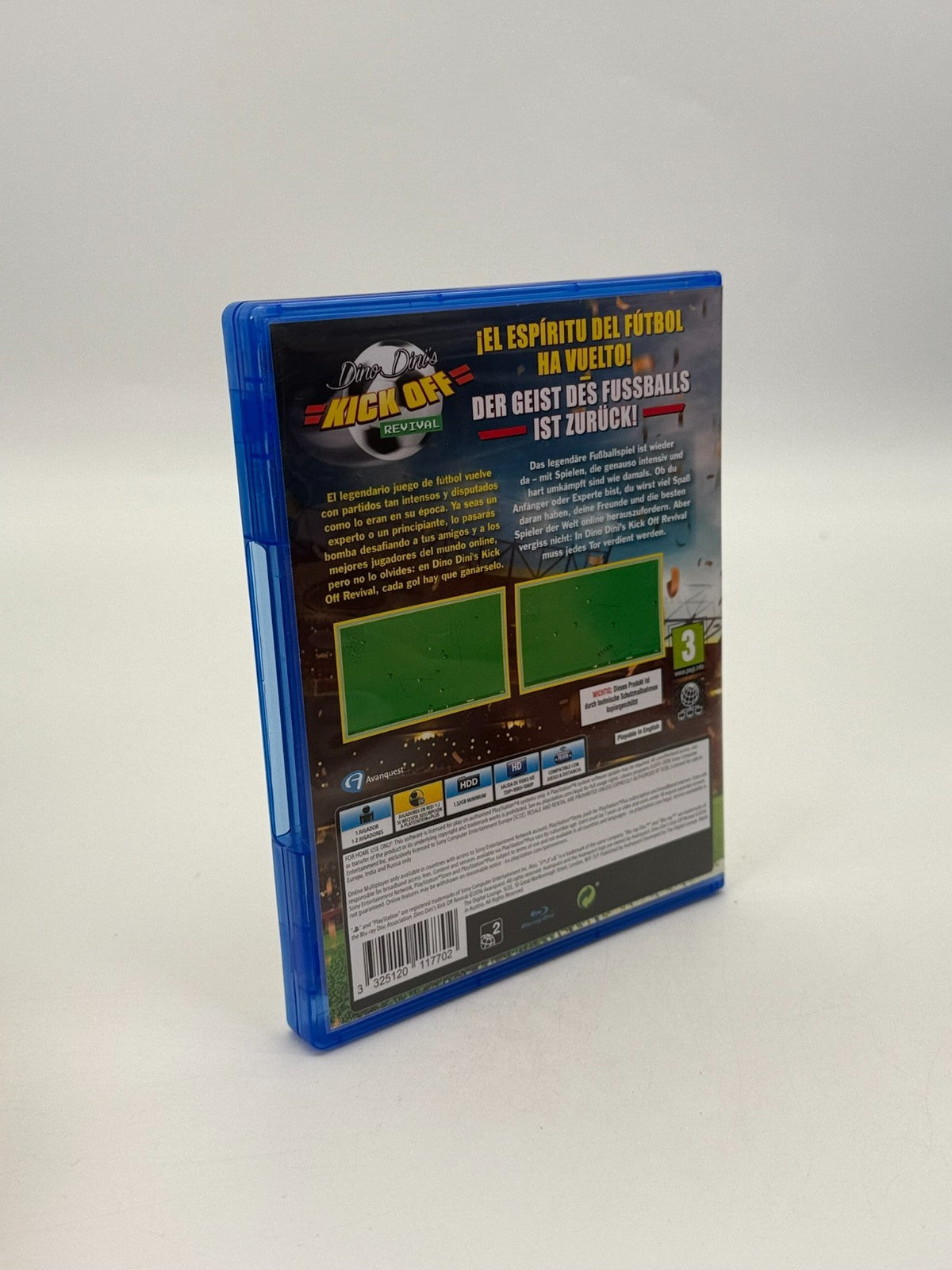 Dino Dini's Kick Off Revival Sony Playstation 4 Très bon état Emballage d'origine