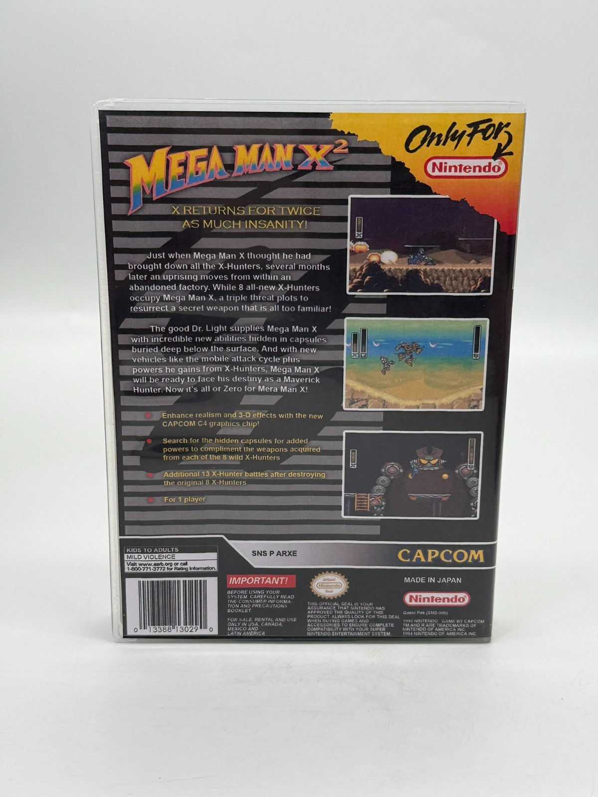 Mega Man X2 Super Nintendo SNES NTSC-U/C Good Condition Cartridge + Manual