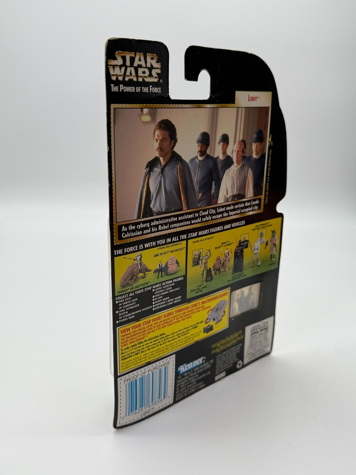 Figurine Star Wars The Power Of The Force Lobot avec pistolet blaster Kenner Neuve