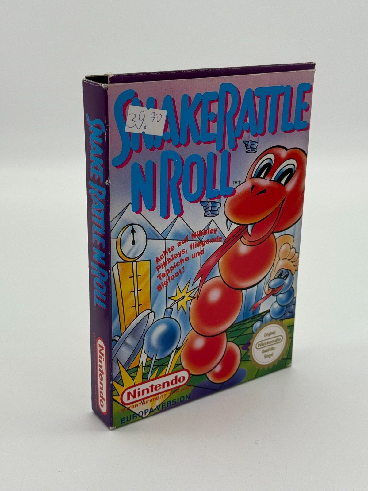 Snake Rattle 'n' Roll Nintendo NES Sehr guter Zustand CIB OVP Retro