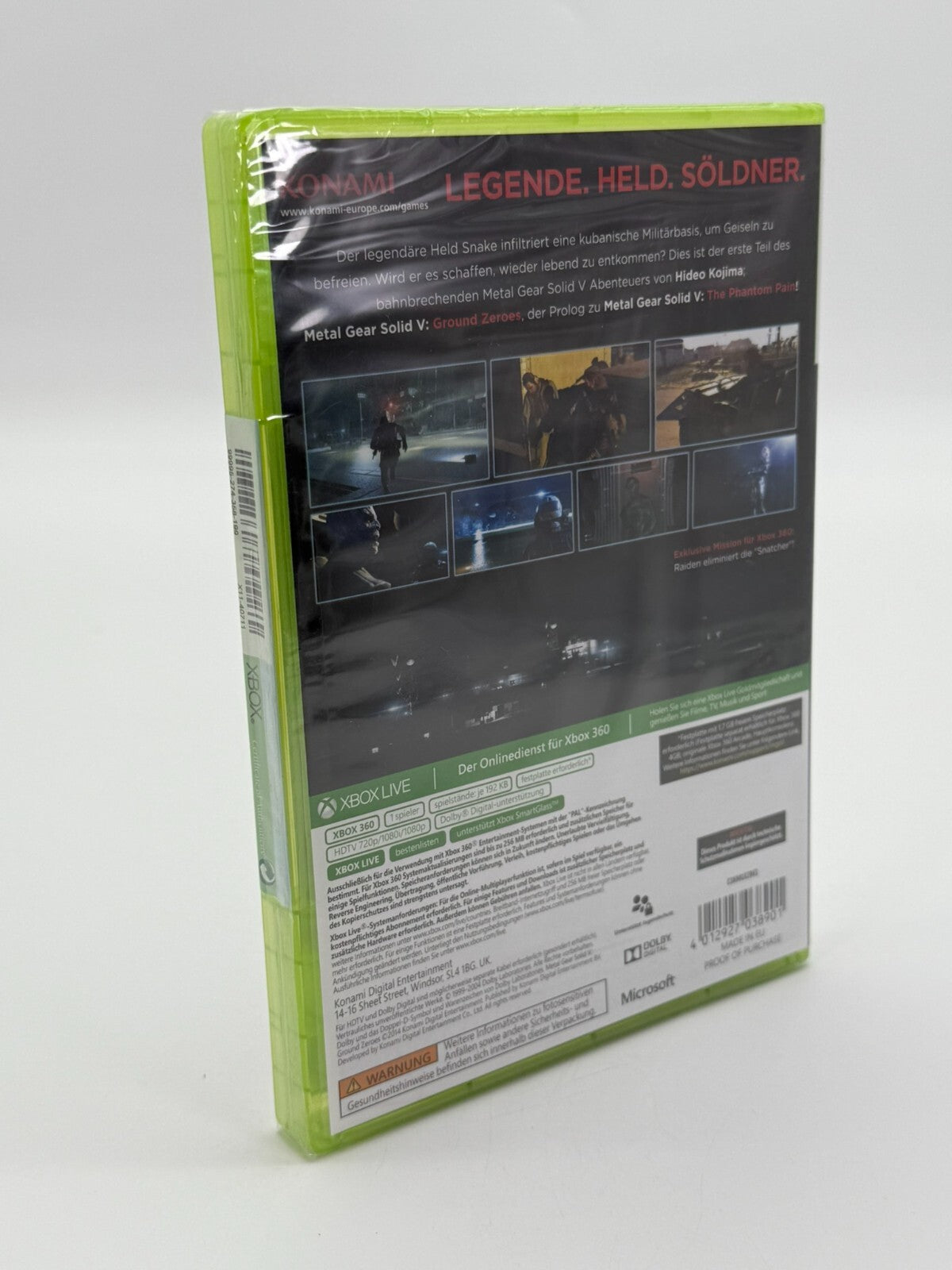 Metal Gear Solid V: Ground Zeroes Microsoft Xbox 360 Factory Sealed New NIB Rare