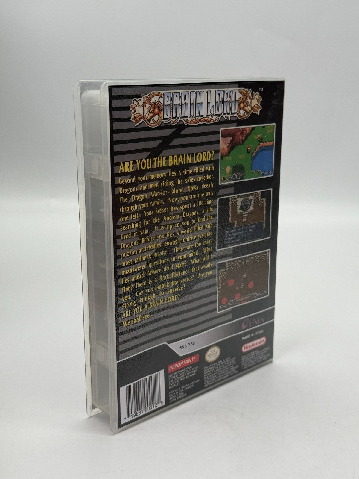 Brain Lord Super Nintendo SNES NTSC-U/C good condition Cartridge + Manual