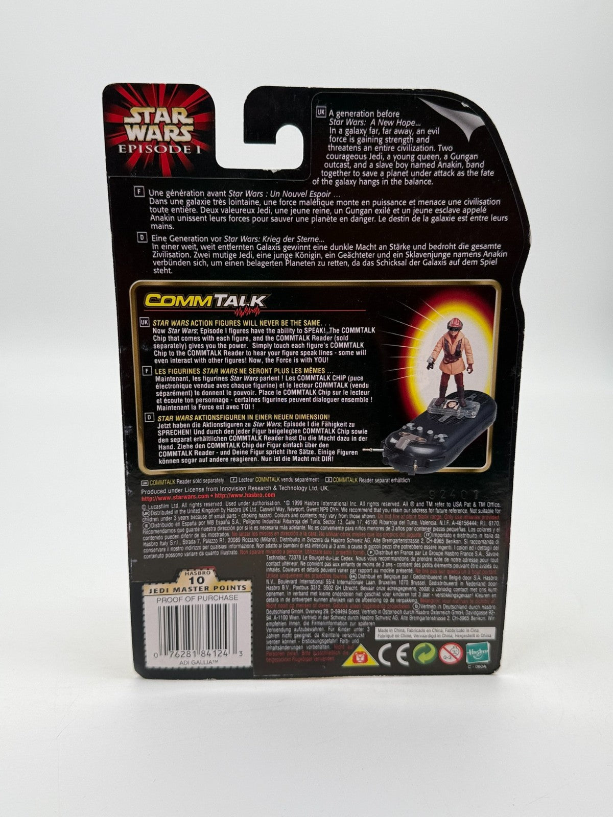 Star Wars Episode 1 Adi Gallia avec sabre laser Hasbro Neuf Non ouvert