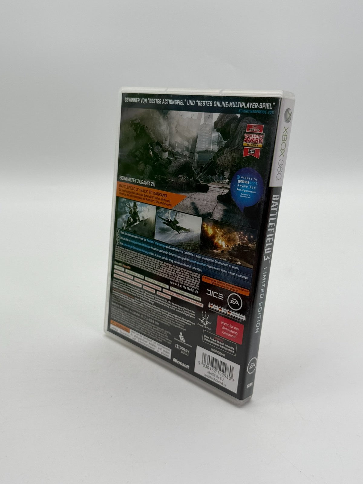 Battlefield 3 Limited Edition Microsoft XBox 360 guter Zustand CIB OVP