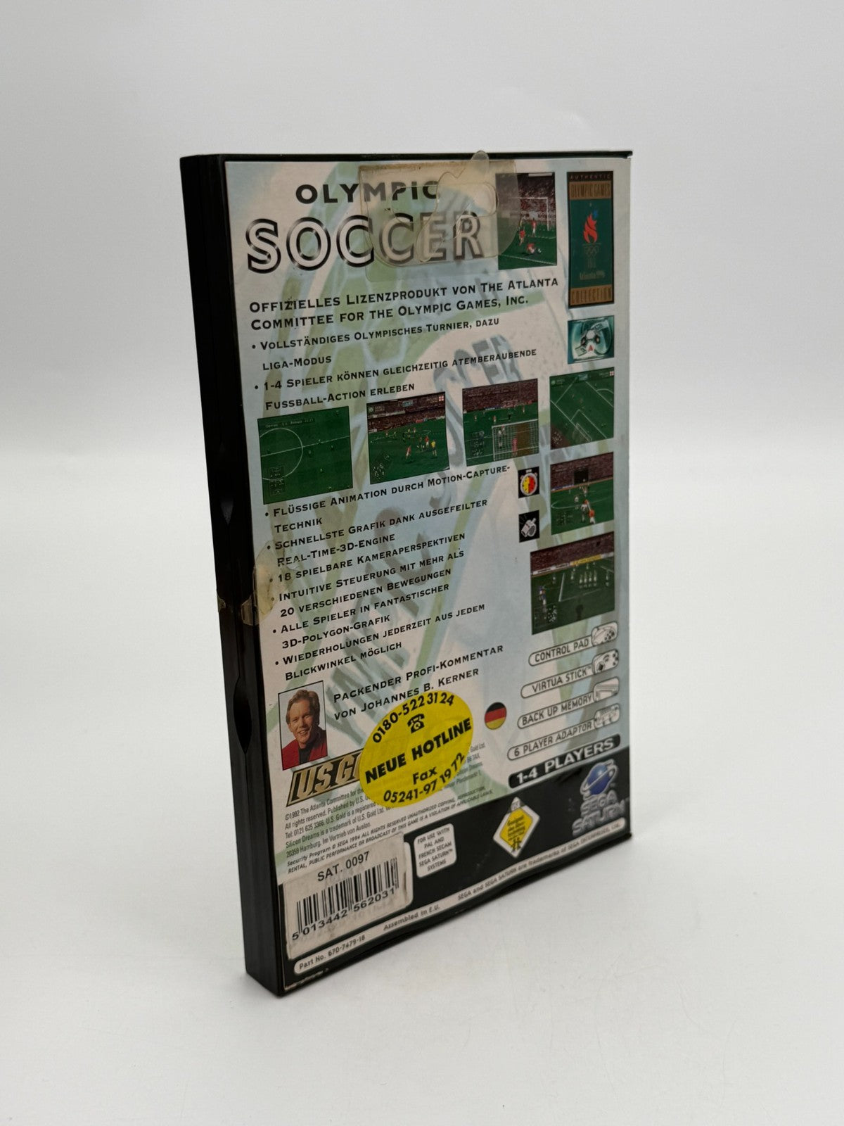 Olympic Soccer Sega Saturn good condition CIB OIB
