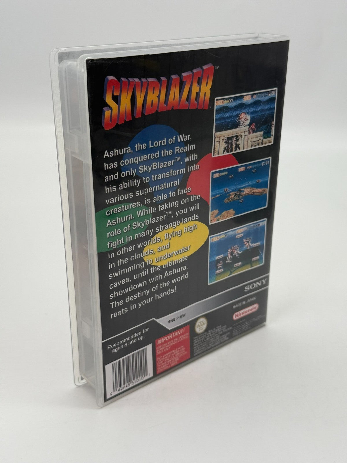 Skyblazer Super Nintendo SNES PAL good condition cartridge + protective case
