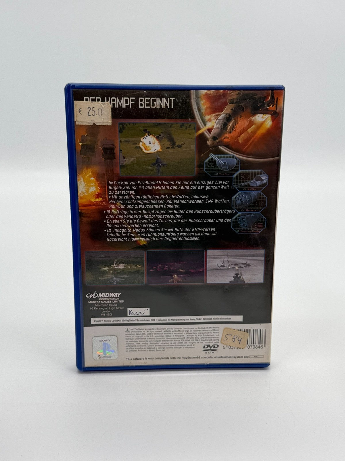Fireblade Sony Playstation 2 guter Zustand CIB OVP