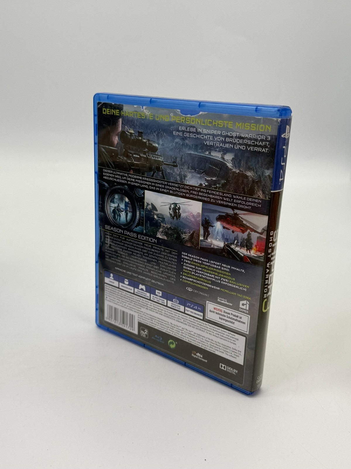 Sniper Ghost Warrior 3 Sony Playstation 4 Very good condition CIB OVP