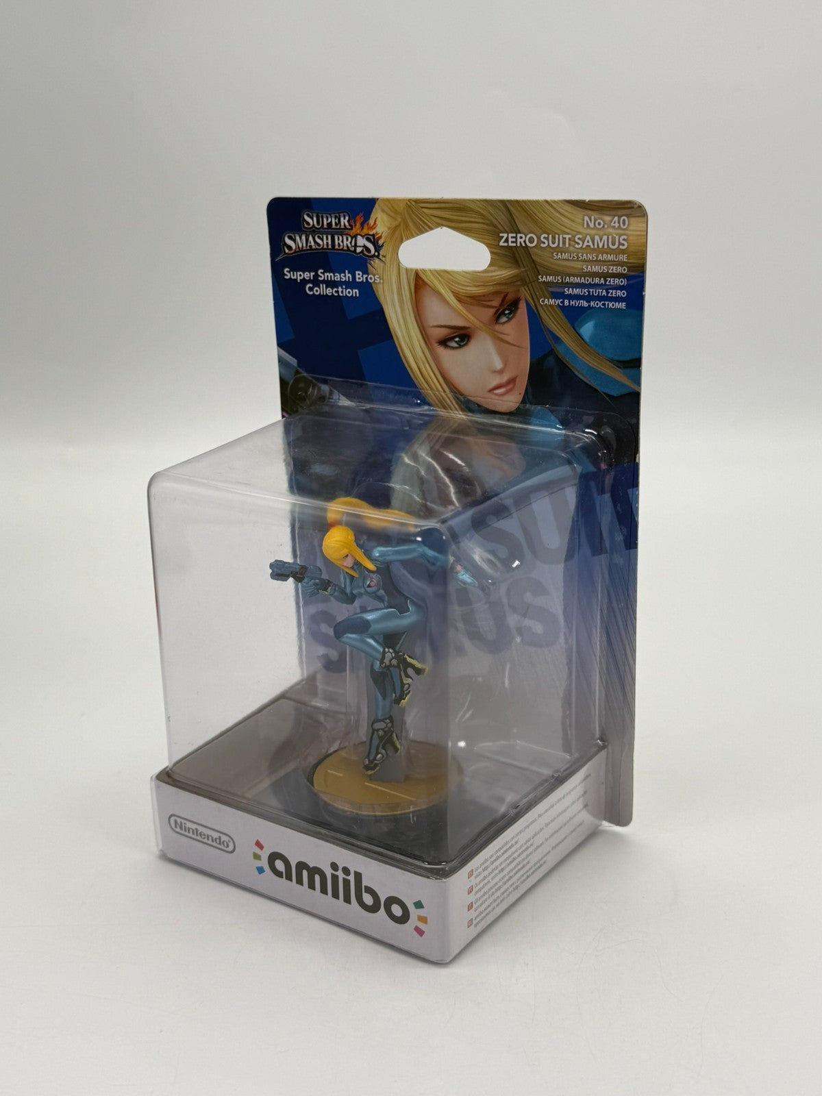 Super Smash Bros. Samus sans armure n° 40 Amiibo Neuf sous blister CIB OVP