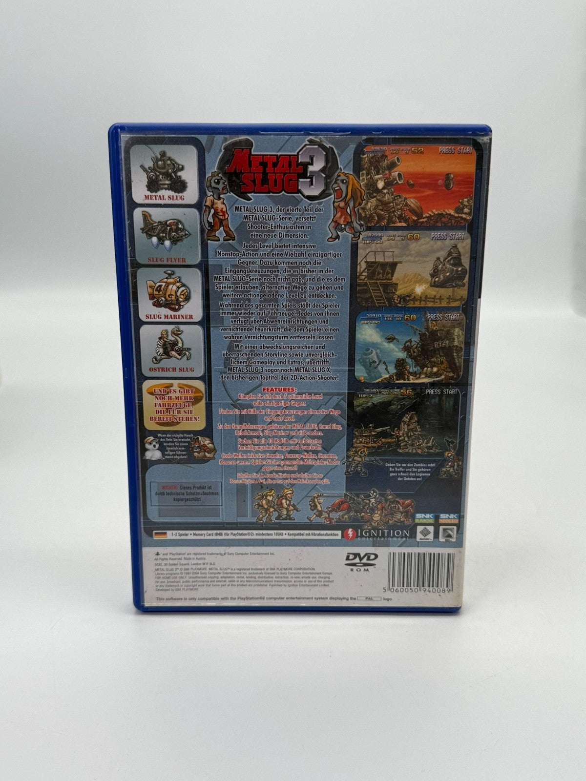 Metal Slug 3 Sony Playstation 2 Sehr guter Zustand CIB OVP