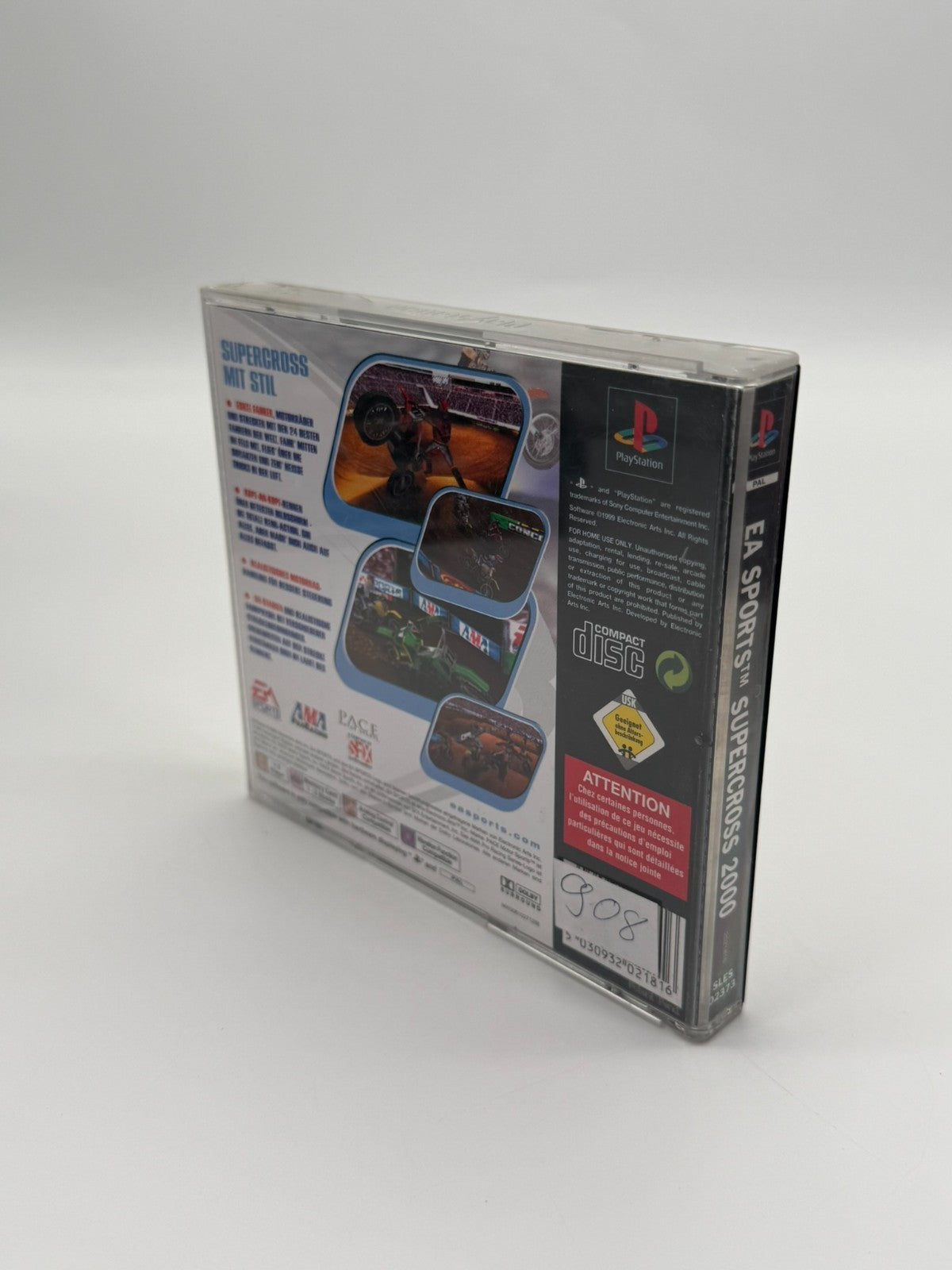 EA Sports Supercross 2000 Sony Playstation 1 État acceptable Boîte d'origine