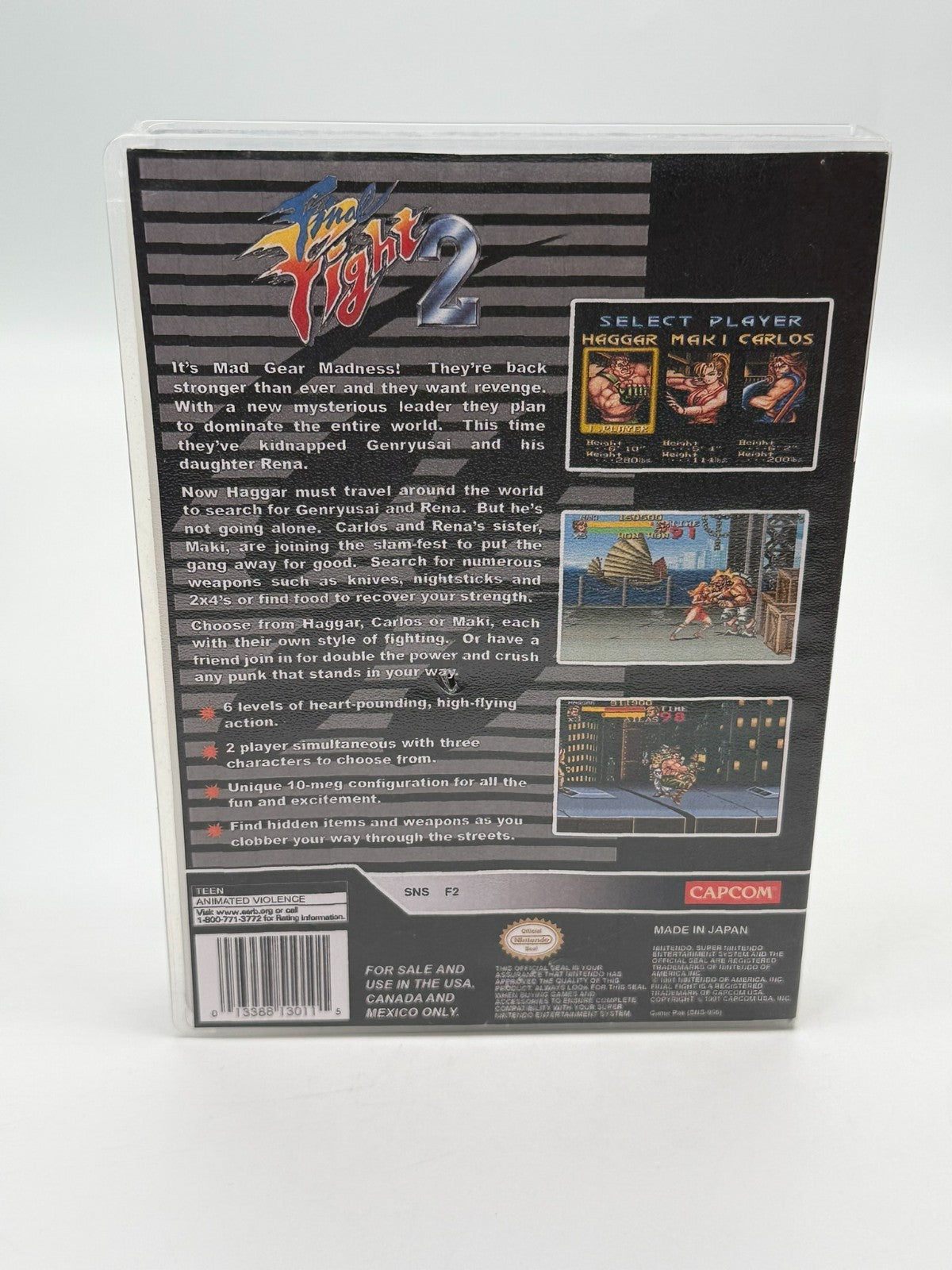 Final Fight 2 Super Nintendo SNES NTSC-U/C Good - Very Good