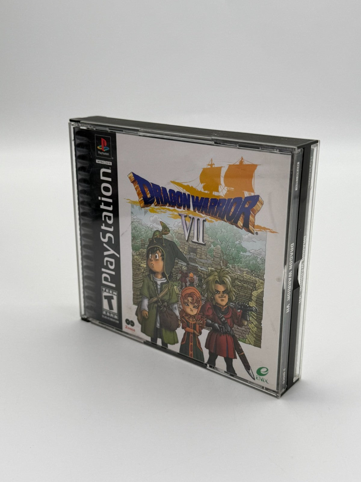 Dragon Warrior VII Sony Playstation 1 guter Zustand CIB OVP Big Box NTSC