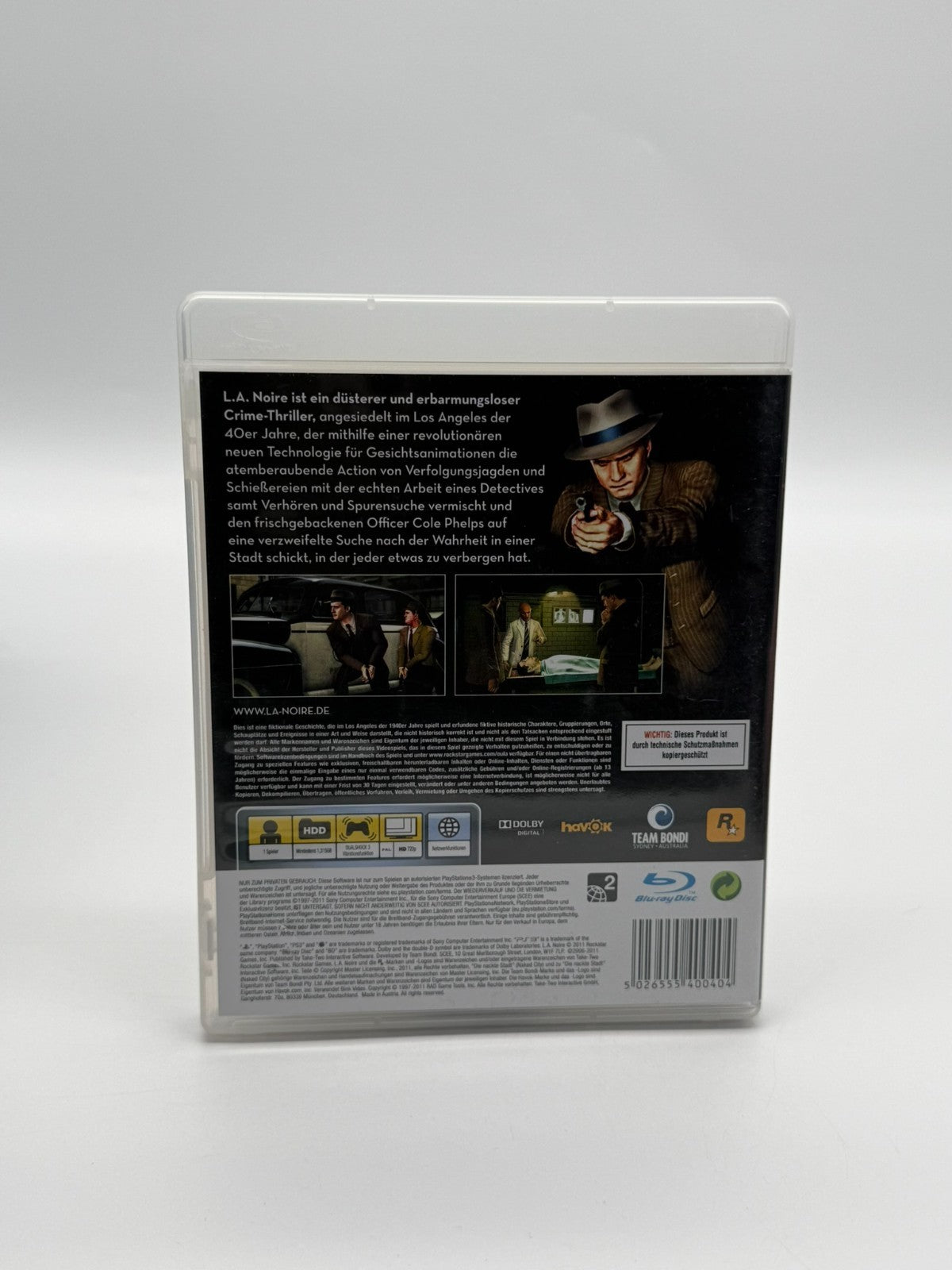 L.A. Noire Sony Playstation 3 Sehr guter Zustand CIB OVP