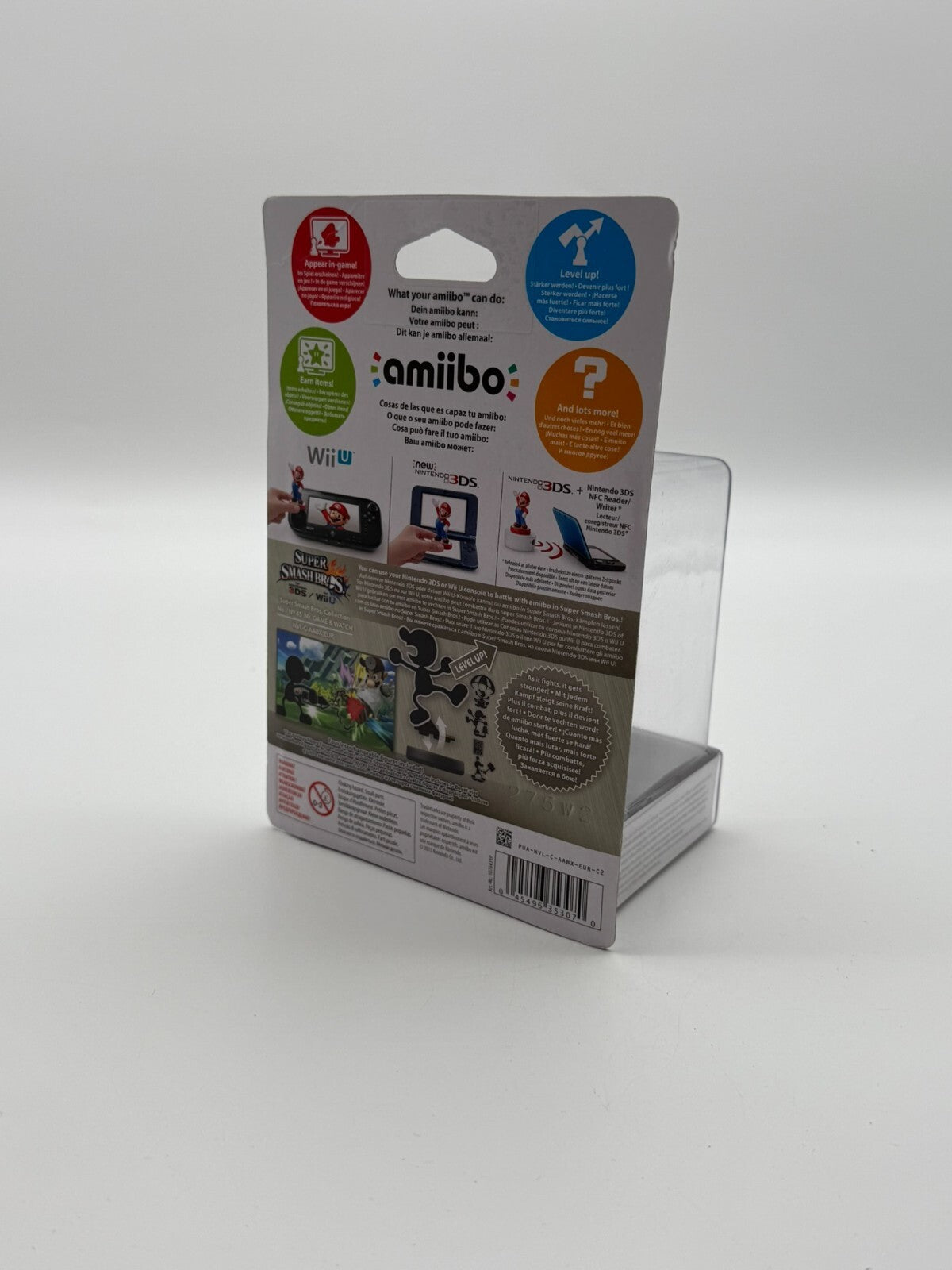 Super Smash Bros. Mr. Game & Watch No. 45 Amiibo 3DS Wii U Switch New Unused