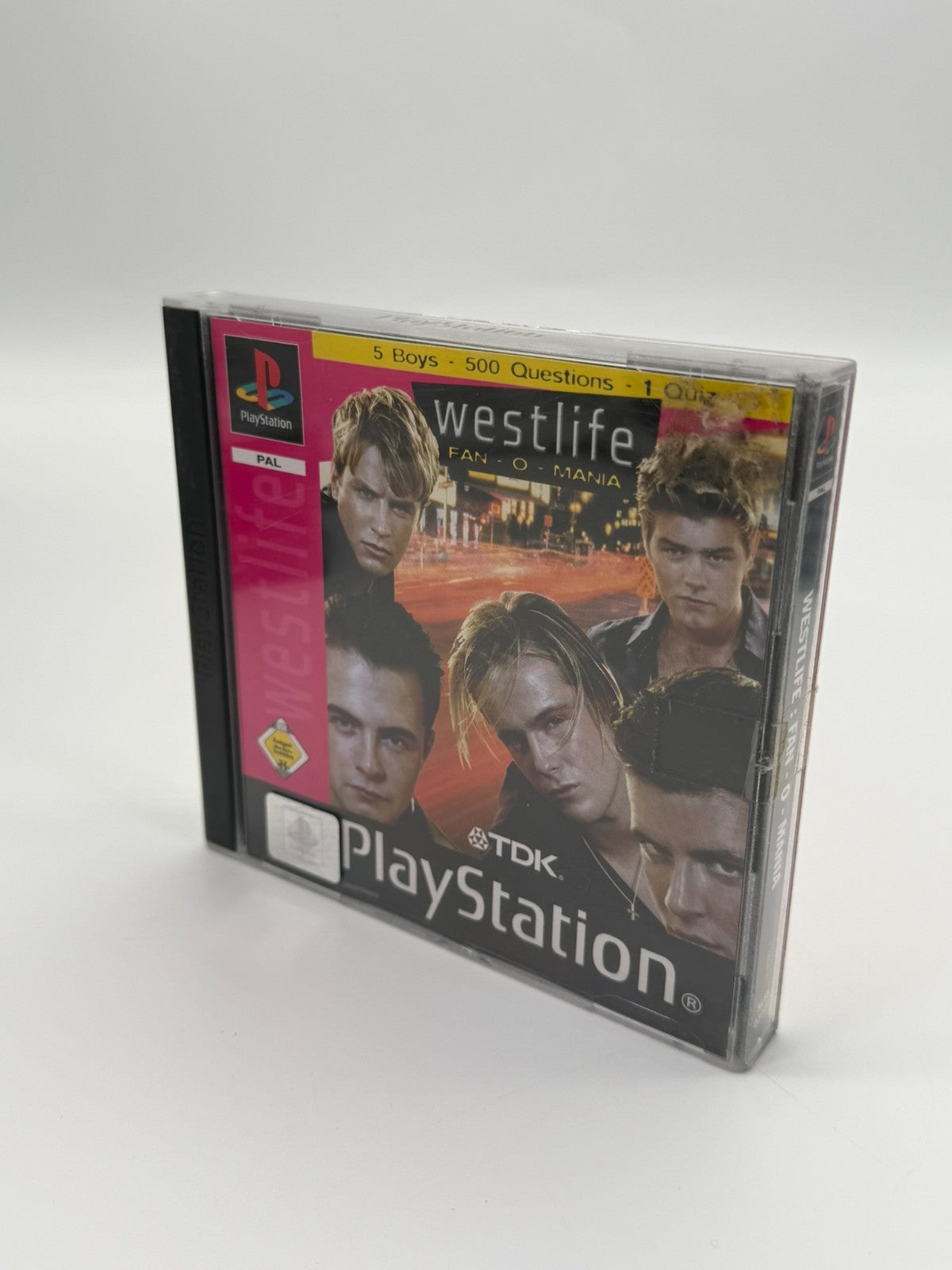 Westlife Fan-O-Mania Sony Playstation 1 guter Zustand CIB OVP