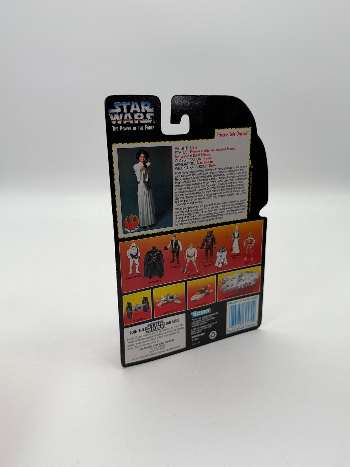Figurine Star Wars Princesse Leia Organa avec pistolet laser La collection Kenner Neuf