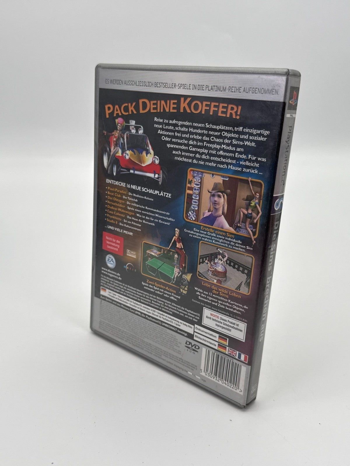 Die Sims brechen aus Sony Playstation 2 guter Zustand CIB OVP