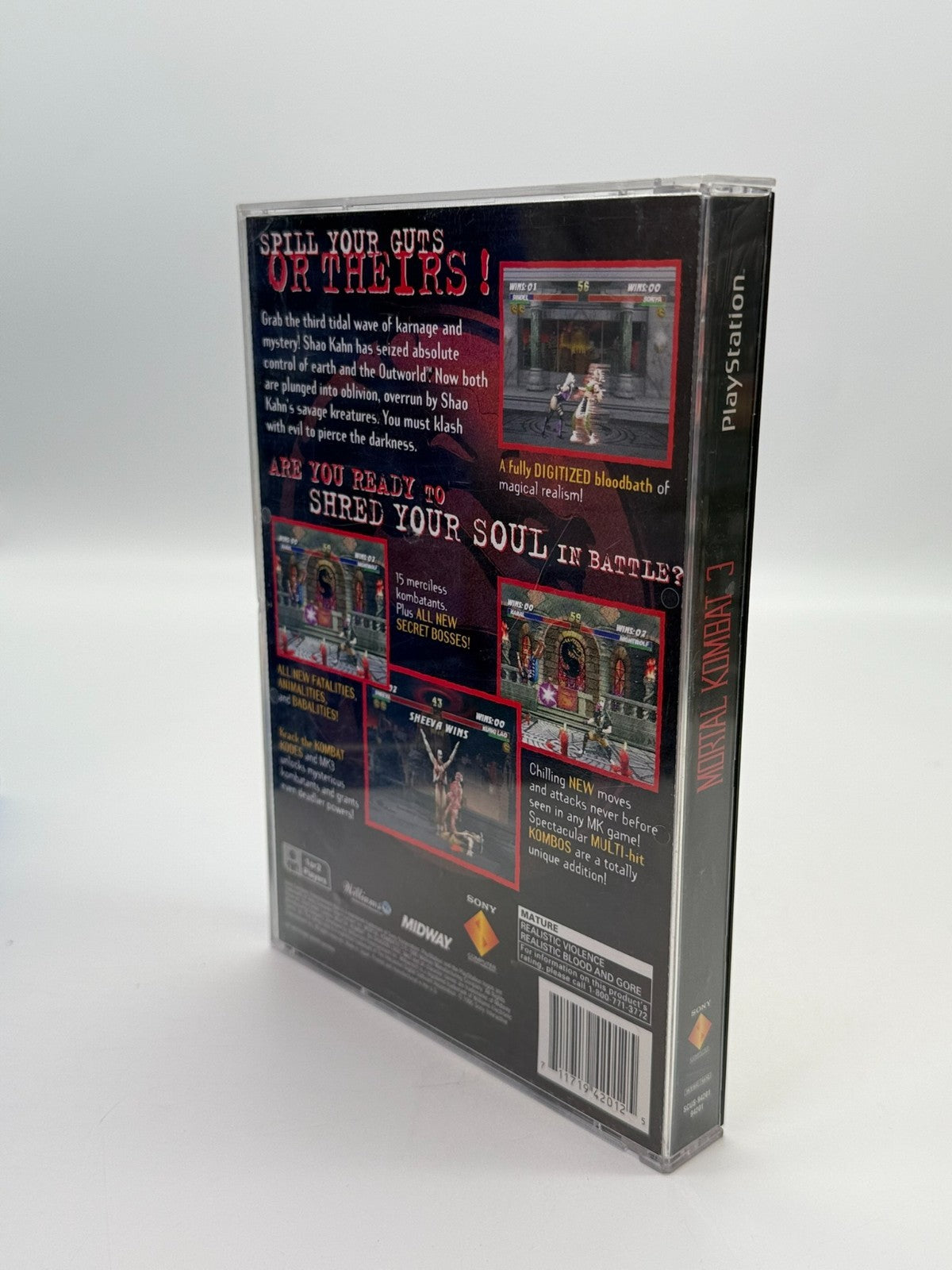 Mortal Kombat 3 Sony Playstation 1 NTSC U/C Longbox guter Zustand CIB OVP