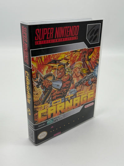 Total Carnage Super Nintendo SNES NTSC-U/C bon - Très bon notice + cartouche