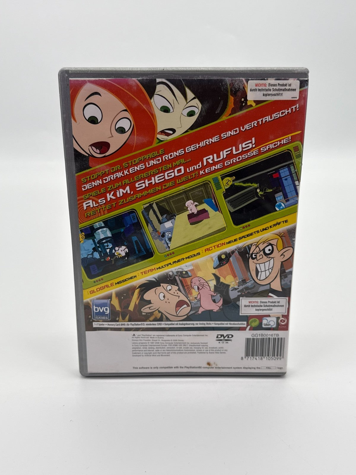 Kim Possible Stoppt Dr. Stoppable Sony Playstation 2 guter Zustand CIB OVP